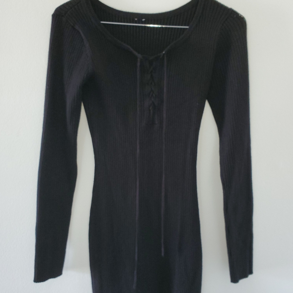 Long sleeve body con dress